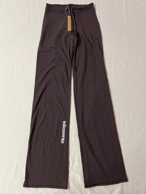 SKIMS Cotton Jersey Straight Leg Pants Pant Sweatpants Brown Iron